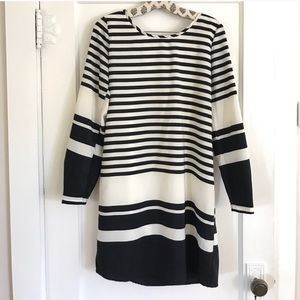 Black and cream striped dress